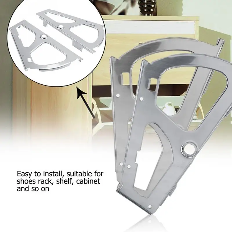 2Pcs Home Shoes Drawer Cabinet Hinge Stainless Steel Turning Rack Replacement Fittings for Furniture Hinge Shoes Cabinet Flips
2Pcs Home Shoes Drawer Cabinet Hinge Stainless Steel Turning Rack Replacement Fittings for Furniture Hinge Shoes Cabinet Flips