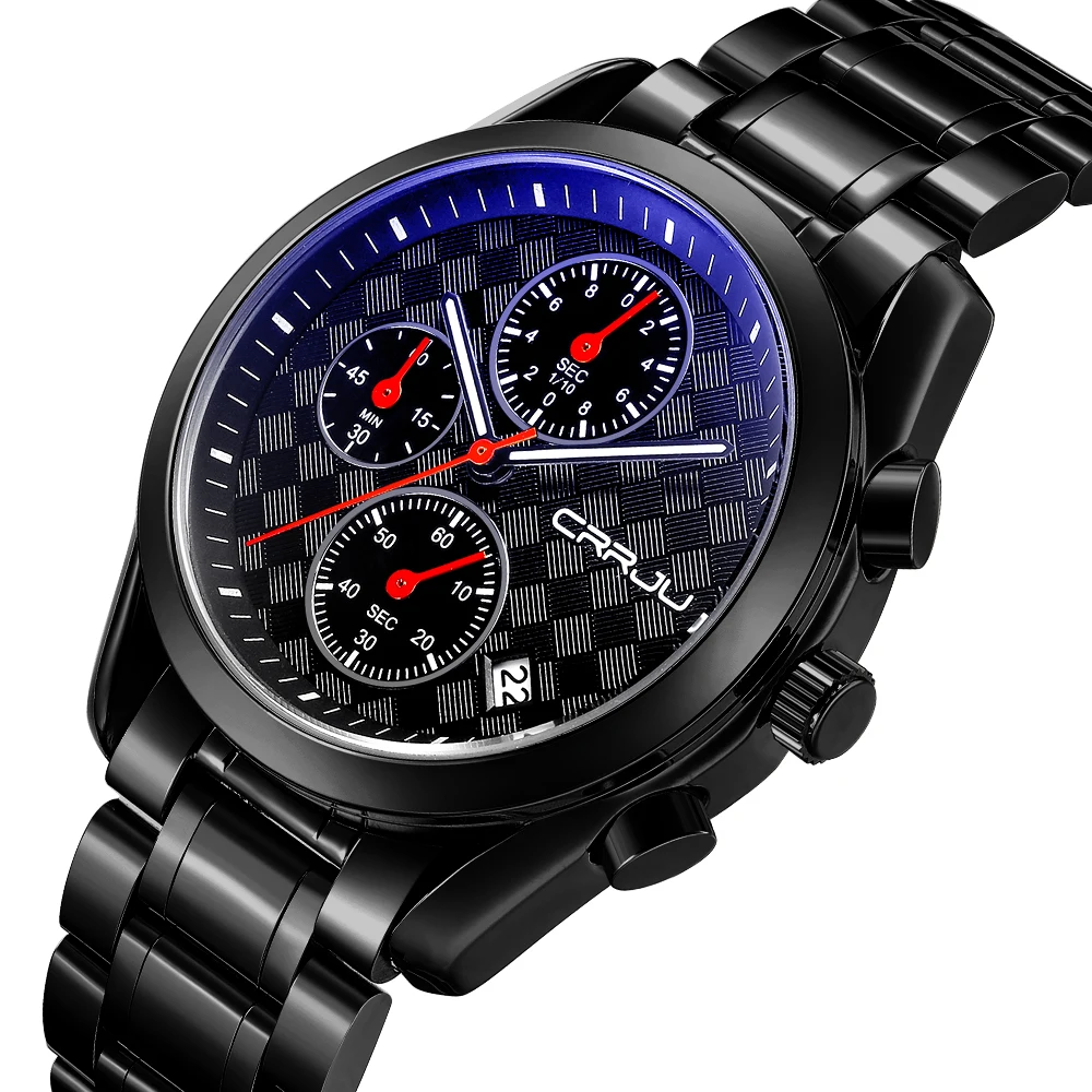 CRRJU New Mens Watches Top Brand Luxury Business Stainless Steel Quartz Watch Male Sport Chronograph Clock Relogio Masculino
CRRJU New Mens Watches Top Brand Luxury Business Stainless Steel Quartz Watch Male Sport Chronograph Clock Relogio Masculino