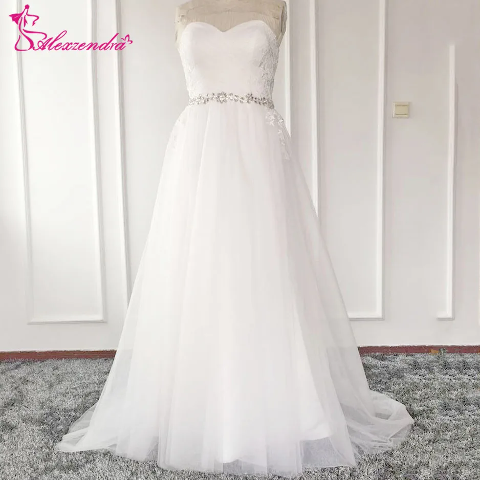 Alexzendra Simple A Line Tulle Wedding Dresses Sweetheart Applique Cheap Bridal Dresses Vestido de noiva
Alexzendra Simple A Line Tulle Wedding Dresses Sweetheart Applique Cheap Bridal Dresses Vestido de noiva