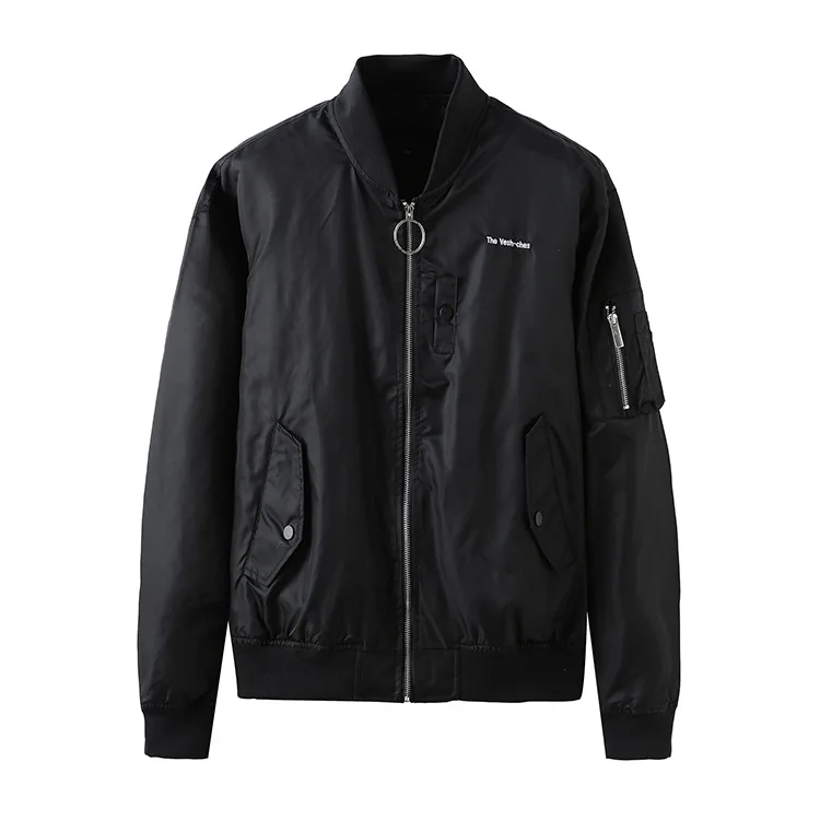 New 2018 Men Rib Sleeve Embroidered bat lightning Fashion High couple Baseball Coats & Jackets Abstract digital coat Motor #H83
New 2018 Men Rib Sleeve Embroidered bat lightning Fashion High couple Baseball Coats & Jackets Abstract digital coat Motor #H83