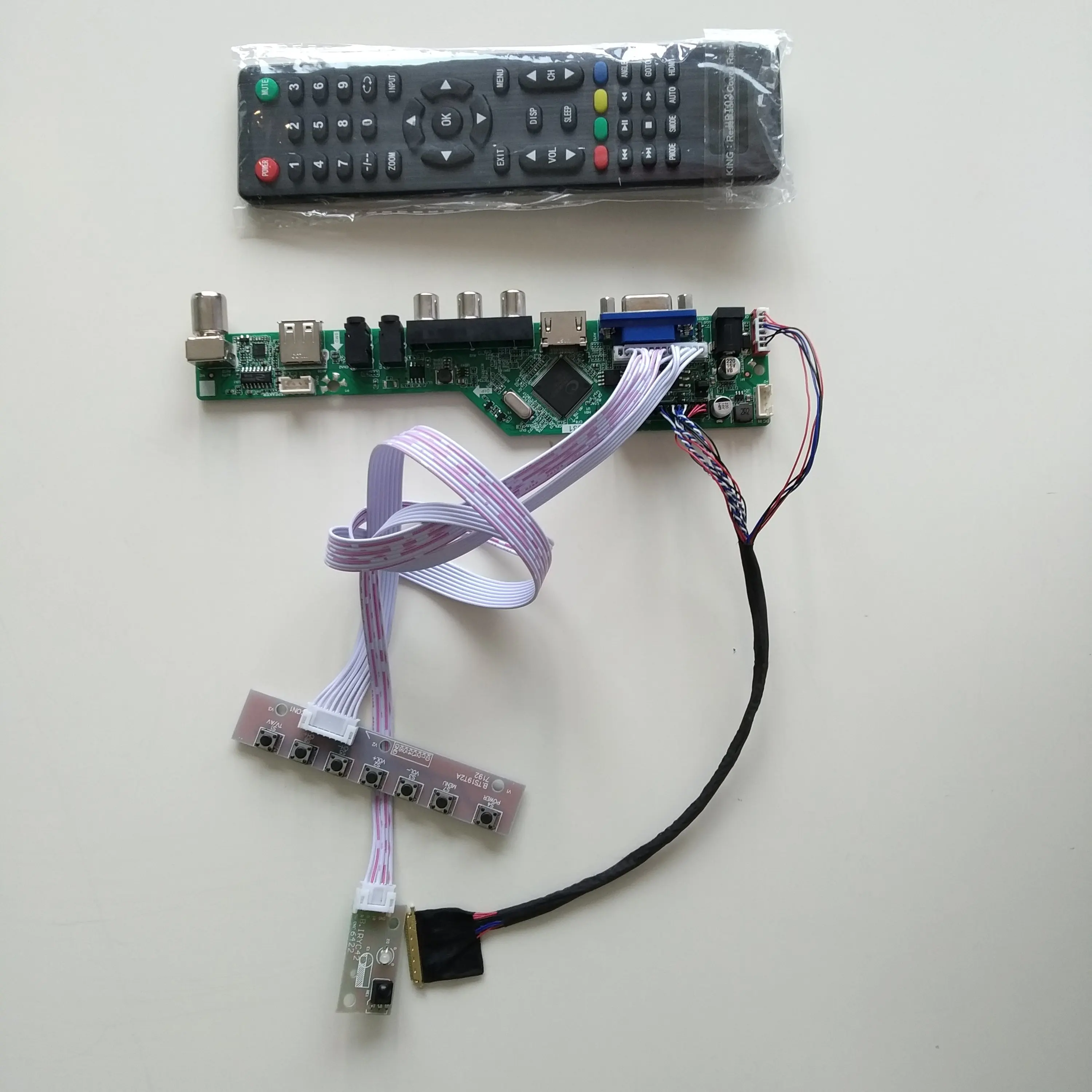VGA AV LCD светодиодный TV USB аудио контроллер плата драйвера дисплей комплект для
