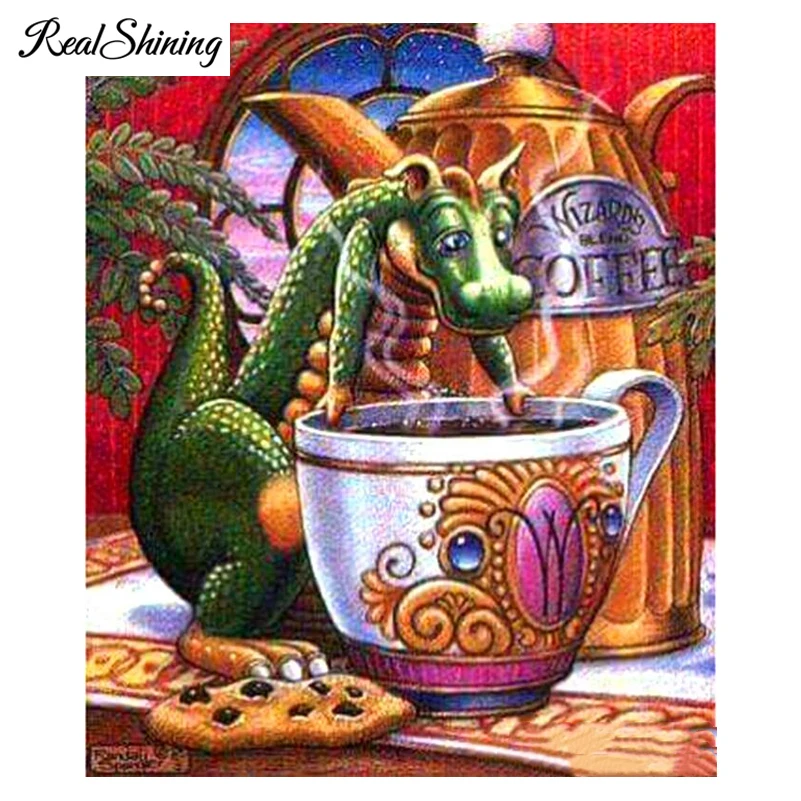 REALSHINING Full square cross stitch Cartoon Dragon Tea diamond mosaic embroidery 5d diy diamond painting wall stickers FS2036
REALSHINING Full square cross stitch Cartoon Dragon Tea diamond mosaic embroidery 5d diy diamond painting wall stickers FS2036
