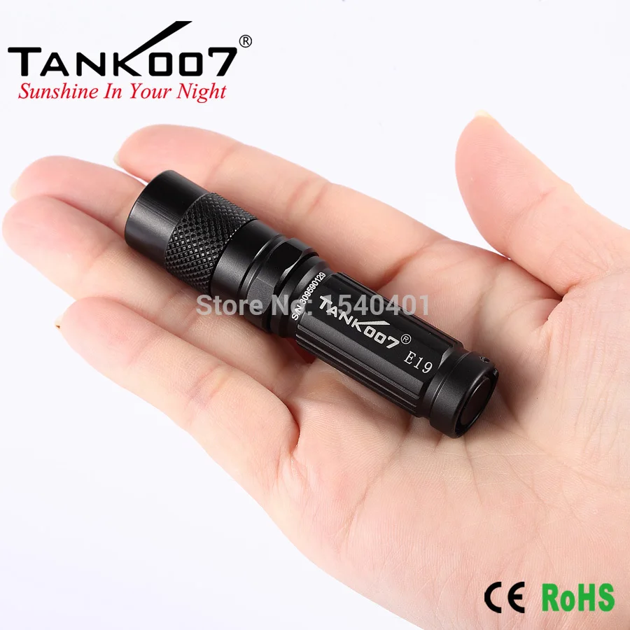 

TANK007 E19 CREE XP-G R5 180LM Torch 3 Modes Lantern Mini Led Flashlight Waterproof for Self Defense by 14500 Battery