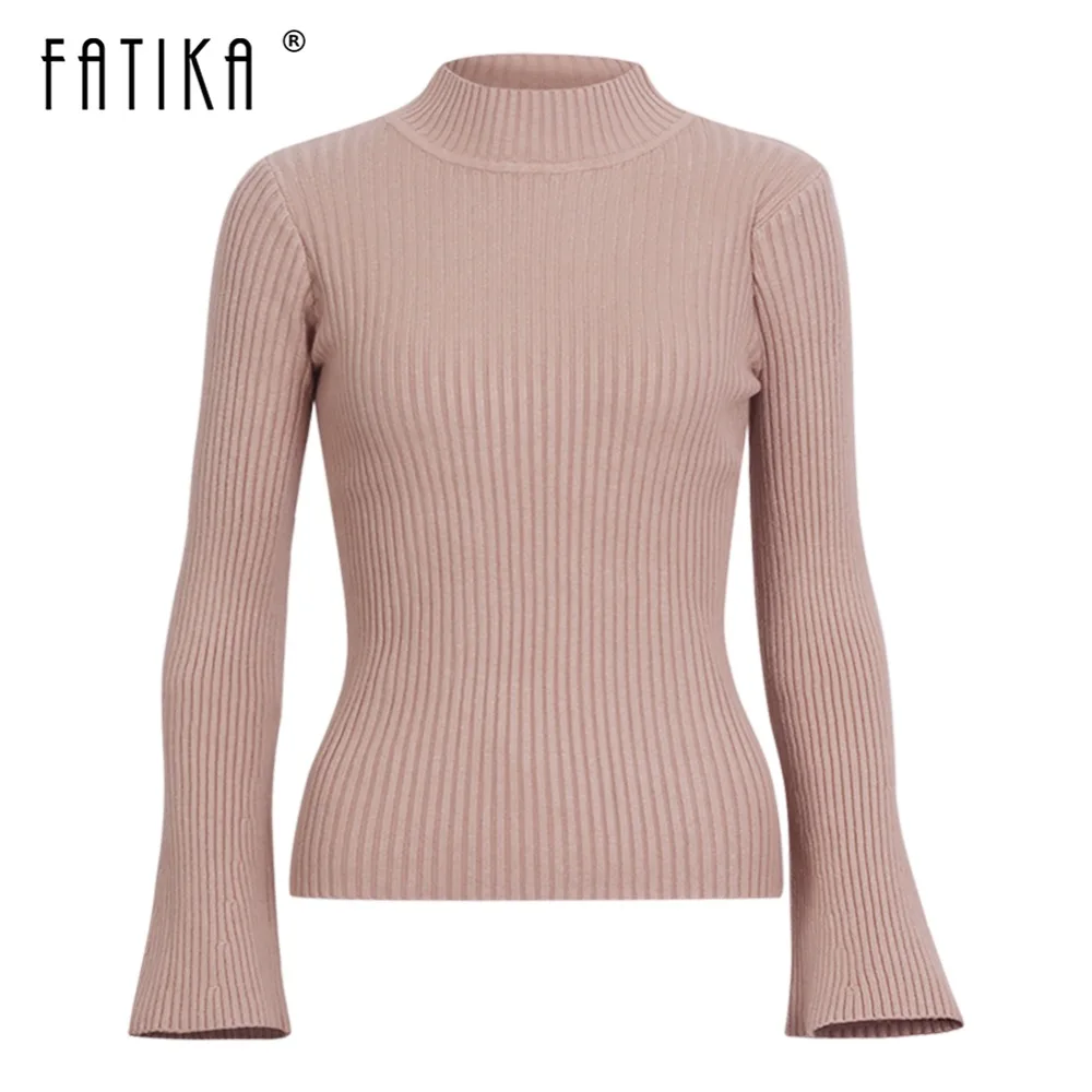 FATIKA/Новинка; Лидер продаж; Модные женские свитера и пуловеры; базовый вязаный свитер с высоким воротом; джемперы с расклешенными рукавами; с...
FATIKA/Новинка; Лидер продаж; Модные женские свитера и пуловеры; базовый вязаный свитер с высоким воротом; джемперы с расклешенными рукавами; с...