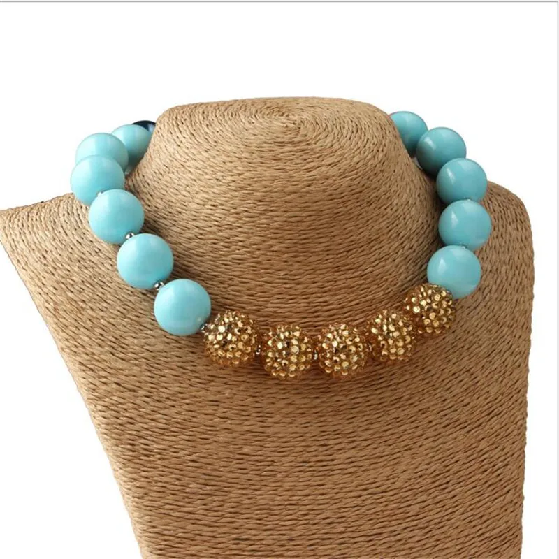 wholesale 5PCS Blue Acrylic Beads and Gold Color Chunky Loose Rhinestone Bubblegum Beads Necklaces for kids Jewelry
wholesale 5PCS Blue Acrylic Beads and Gold Color Chunky Loose Rhinestone Bubblegum Beads Necklaces for kids Jewelry