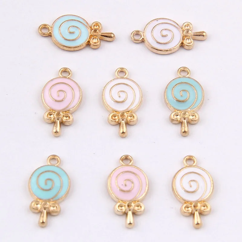 100pcs 18*9mm Lovely Candy Lollipop Enamel Charms Alloy Pendant Fit for Bracelet Necklace DIY Fashion Jewelry Accessories
100pcs 18*9mm Lovely Candy Lollipop Enamel Charms Alloy Pendant Fit for Bracelet Necklace DIY Fashion Jewelry Accessories