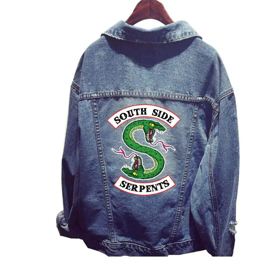 Женская джинсовая куртка Riverdale, джинсовая куртка оверсайз с надписью «South Side Serpents», в стиле Харадзюку, «Riverdale», «South Side Serpents», модный топ в стил...
Женская джинсовая куртка Riverdale, джинсовая куртка оверсайз с надписью «South Side Serpents», в стиле Харадзюку, «Riverdale», «South Side Serpents», модный топ в стил...