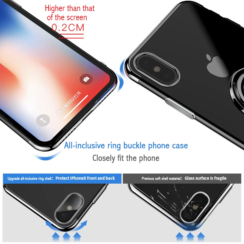 Роскошный чехол с магнитным кольцом для iPhone 13 12 11 Pro MAX XSMAX XR X XS SE20 7 8 6 6S Plus