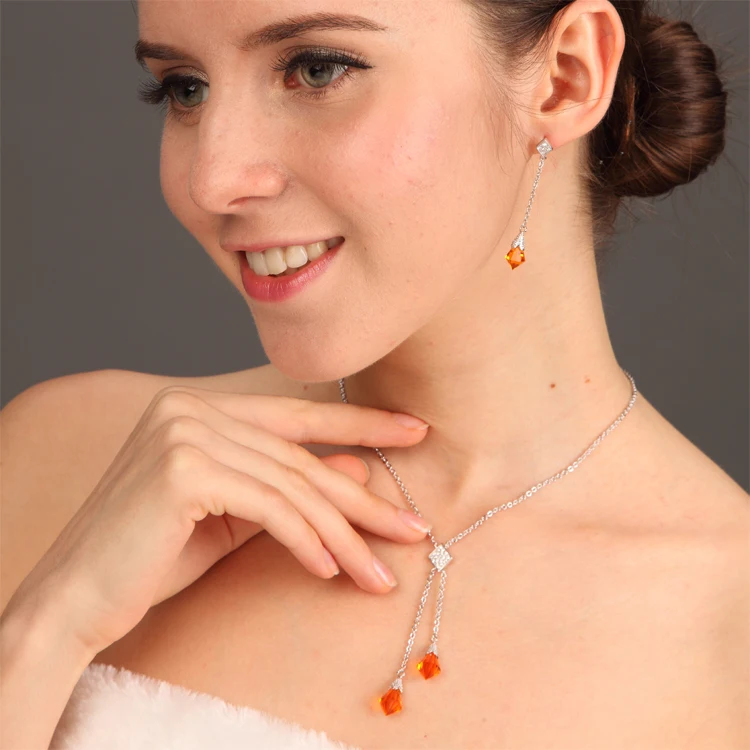 2020 New StreBelle Crystal Pendant Necklaces Drop Earrings Jewelry Sets For Women Lovers Gift SQT006
2020 New StreBelle Crystal Pendant Necklaces Drop Earrings Jewelry Sets For Women Lovers Gift SQT006