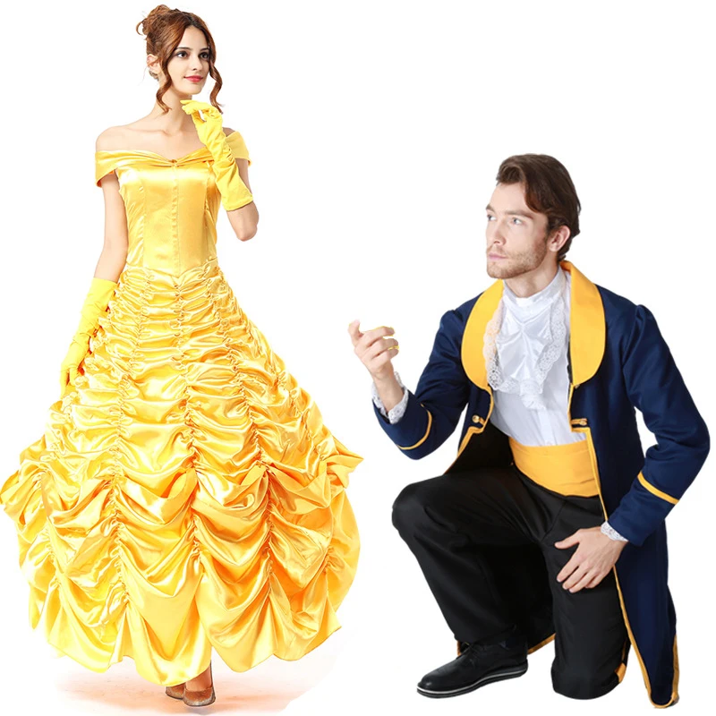 Adult Cosplay Costume Set Couple Costumes Princess Belle Dress Prince Halloween Outfit Men Women
Adult Cosplay Costume Set Couple Costumes Princess Belle Dress Prince Halloween Outfit Men Women