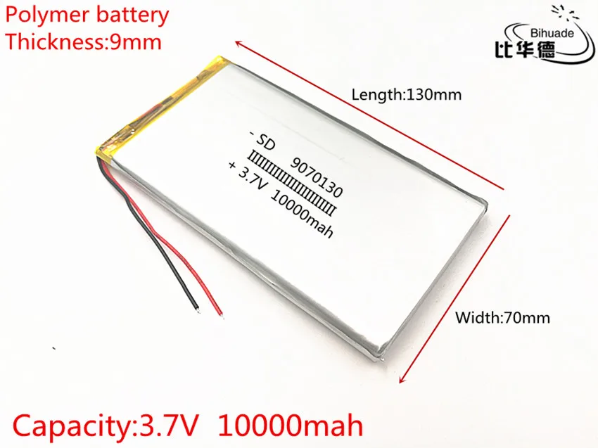 10000mAh 9070130 3.7V lithium polymer lipo battery rechargeable li ion cell
10000mAh 9070130 3.7V lithium polymer lipo battery rechargeable li ion cell