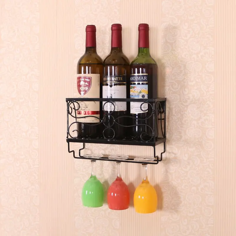 Metal Wall Mounted Creative Wine Rack Metal Iron Wall Hanging Wine Holder Goblet Holder
Metal Wall Mounted Creative Wine Rack Metal Iron Wall Hanging Wine Holder Goblet Holder