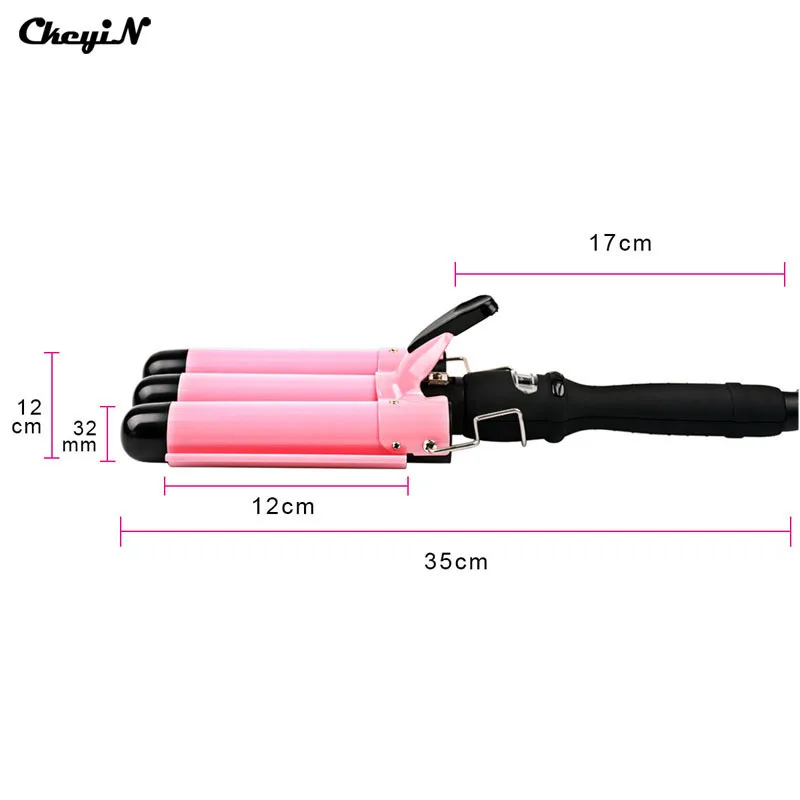 CkeyiN Professional Hair Curling Iron LCD Display Ceramic Triple Barrels Waver Roller Wand Deep Wave Curler Styling Tool
CkeyiN Professional Hair Curling Iron LCD Display Ceramic Triple Barrels Waver Roller Wand Deep Wave Curler Styling Tool