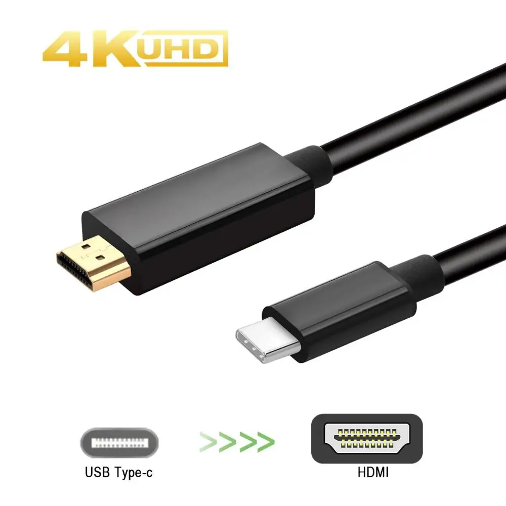 USB C toHDMI совместимый конвертер 1 8 м 4K Type HDMI Thunderbolt3 forMacBook Mate 30 адаптер к HDMI|hdmi for