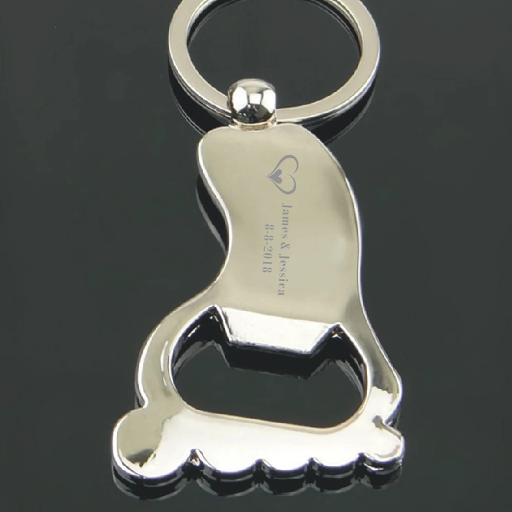 Personalized wedding gift Footprint shape Bottle Opener Portable Beer Opener custom free with your logo brand text and design
Personalized wedding gift Footprint shape Bottle Opener Portable Beer Opener custom free with your logo brand text and design