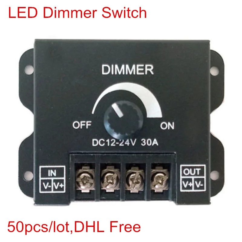 50PCS DC12V 24V 12V 24V 30A Balck Single Color LED Dimmer Switch Brightness Controller adjustable led lamp strip light DHL Free
50PCS DC12V 24V 12V 24V 30A Balck Single Color LED Dimmer Switch Brightness Controller adjustable led lamp strip light DHL Free