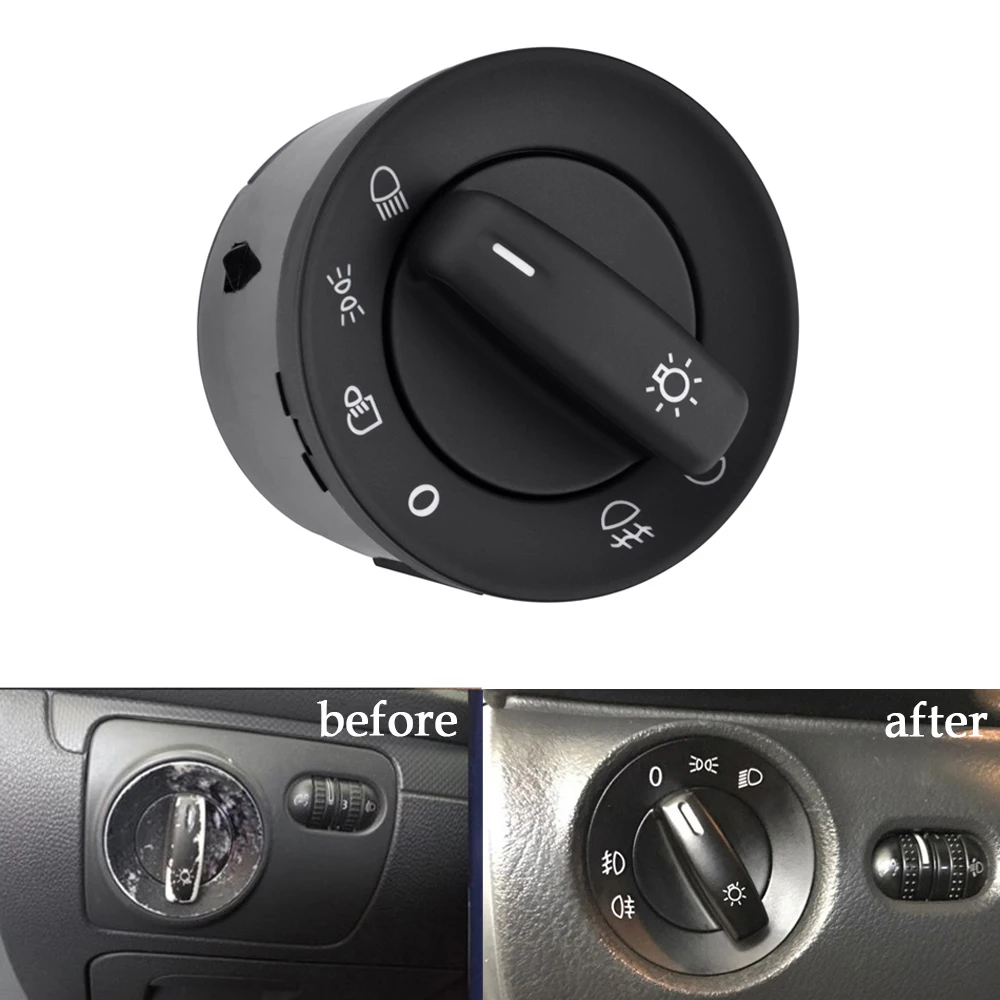 SPEEDWOW Headlight Fog Lamp Control Switch For VW Caddy III Touran Jetta Golf V VI 5 6 Jetta Passat B6 CC Rabbit 1K0941431N
SPEEDWOW Headlight Fog Lamp Control Switch For VW Caddy III Touran Jetta Golf V VI 5 6 Jetta Passat B6 CC Rabbit 1K0941431N