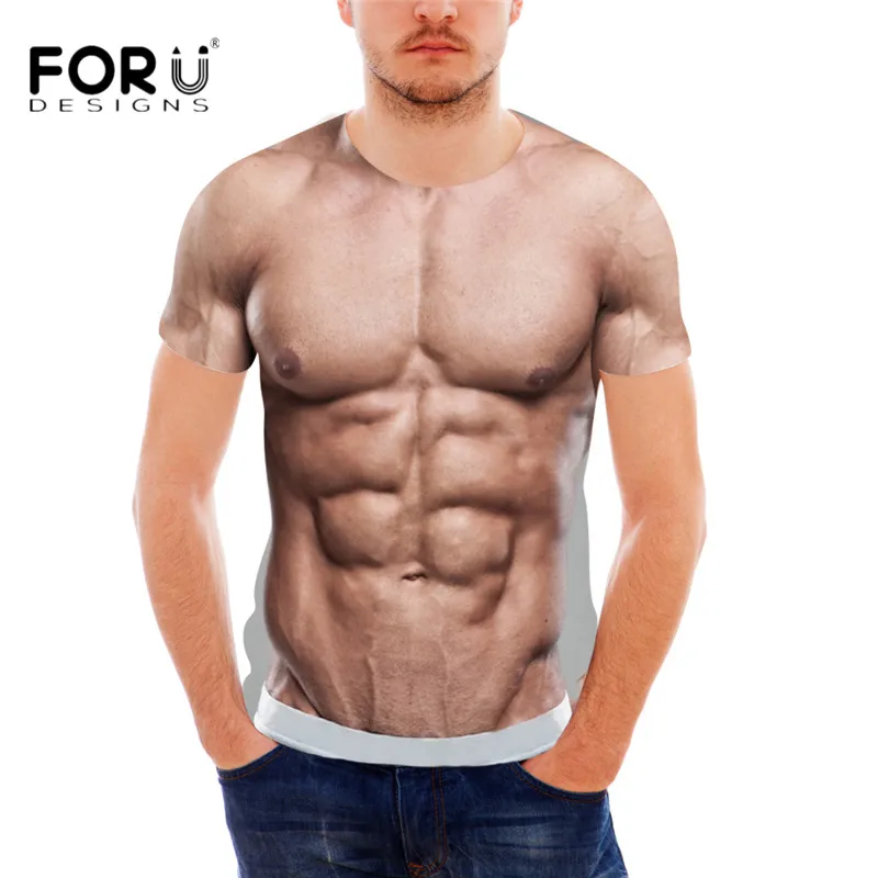 Мужская футболка с коротким рукавом FORUDESIGNS, Яркая Летняя дышащая футболка с 3D-принтом в виде мышц, мягкая забавная футболка, 2018
Мужская футболка с коротким рукавом FORUDESIGNS, Яркая Летняя дышащая футболка с 3D-принтом в виде мышц, мягкая забавная футболка, 2018