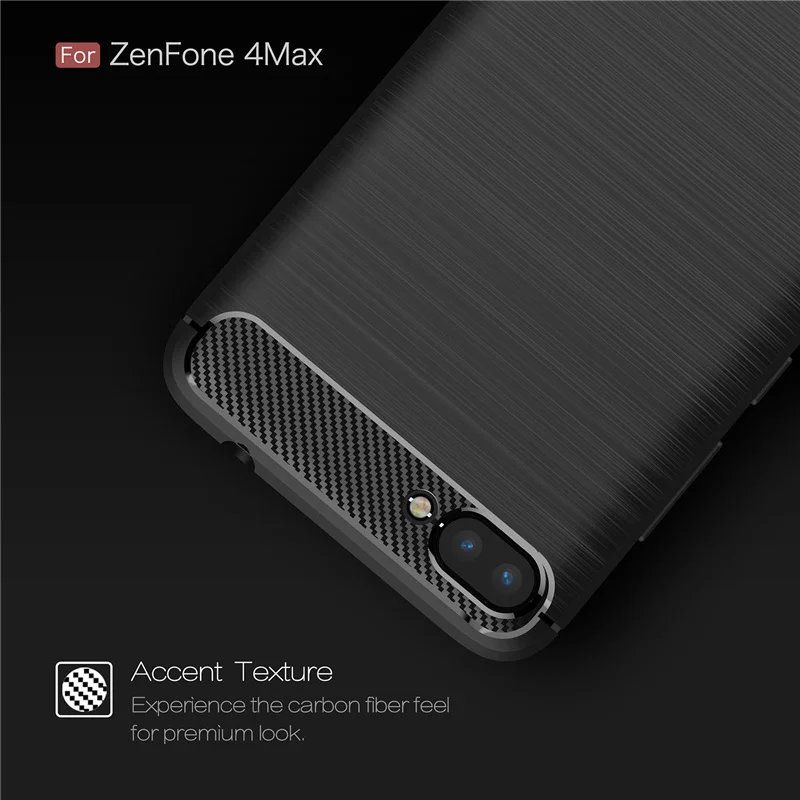 Romiky матовый Силиконовый чехол для Asus Zenfone 4 Max zc520kl Мягкие TPU углерода Волокно