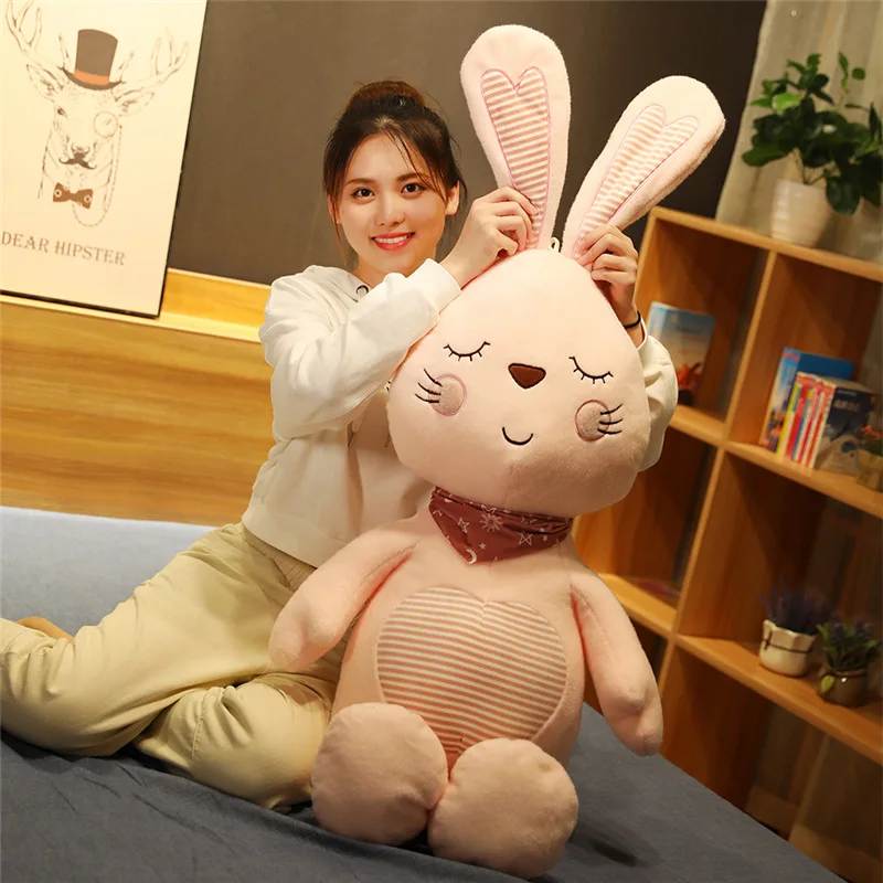 Фото Большой кролик мягкие игрушки в виде животных плюшевые маленького зайчика для