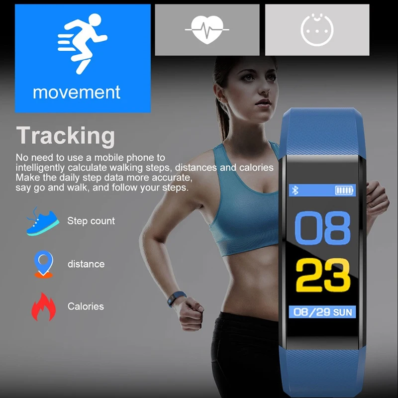 Smart Waterproof Band Fitness tracker Smart Bracelet Blood Pressure Heart Rate Monitor Waterproof Smart band PRO Wristband
Smart Waterproof Band Fitness tracker Smart Bracelet Blood Pressure Heart Rate Monitor Waterproof Smart band PRO Wristband