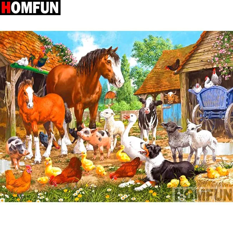 HOMFUN Full Square/Round Drill 5D DIY Diamond Painting "Horse dog" Embroidery Cross Stitch 5D Home Decor A14244
HOMFUN Full Square/Round Drill 5D DIY Diamond Painting "Horse dog" Embroidery Cross Stitch 5D Home Decor A14244