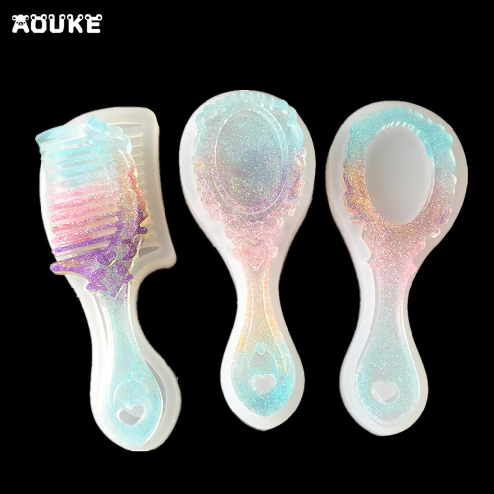 High-Definition DIY Mirror/Comb Shape Epoxy Mold Manual Transparent Silicone Mould Cake Decoration Tools Biscuits Cookies Molds
High-Definition DIY Mirror/Comb Shape Epoxy Mold Manual Transparent Silicone Mould Cake Decoration Tools Biscuits Cookies Molds