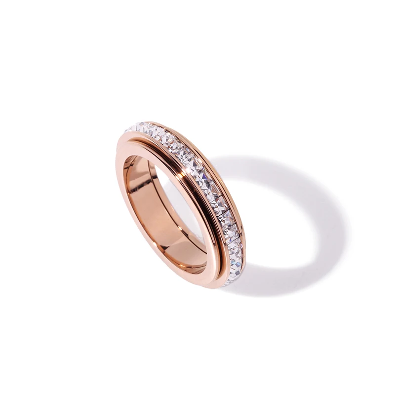 YUN RUO Rotatable Lucky Zircon Ring Rose Gold Color Birthday Gift Woman Fashion Titanium Steel Jewelry Never Fade Drop Ship
YUN RUO Rotatable Lucky Zircon Ring Rose Gold Color Birthday Gift Woman Fashion Titanium Steel Jewelry Never Fade Drop Ship