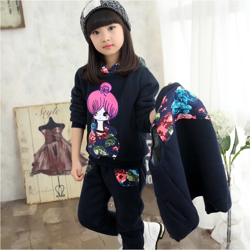 Children's Clothing Winter Three-piece Set with Velvet New Girl's Children's Sports Clothes Set
Children's Clothing Winter Three-piece Set with Velvet New Girl's Children's Sports Clothes Set