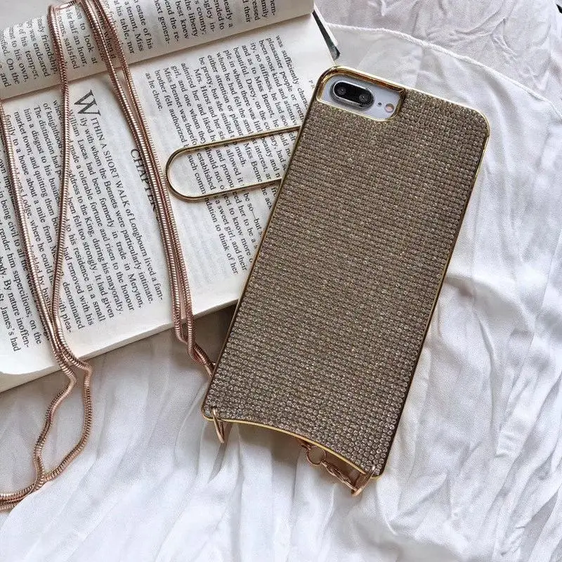 Luxury Diamond Metal Necklace Case For iPhone 12 11 Pro Max 12 Mini XS Max XR XS X 6 6S 7 8 Plus SE 2020 Cross Body Strap Case
Luxury Diamond Metal Necklace Case For iPhone 12 11 Pro Max 12 Mini XS Max XR XS X 6 6S 7 8 Plus SE 2020 Cross Body Strap Case
