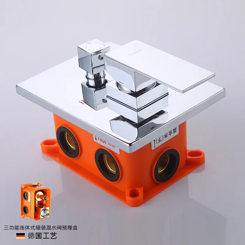 Brass in- wall shower mixer shower valve copper three function mixing valve switch concealed shower function box
Brass in- wall shower mixer shower valve copper three function mixing valve switch concealed shower function box