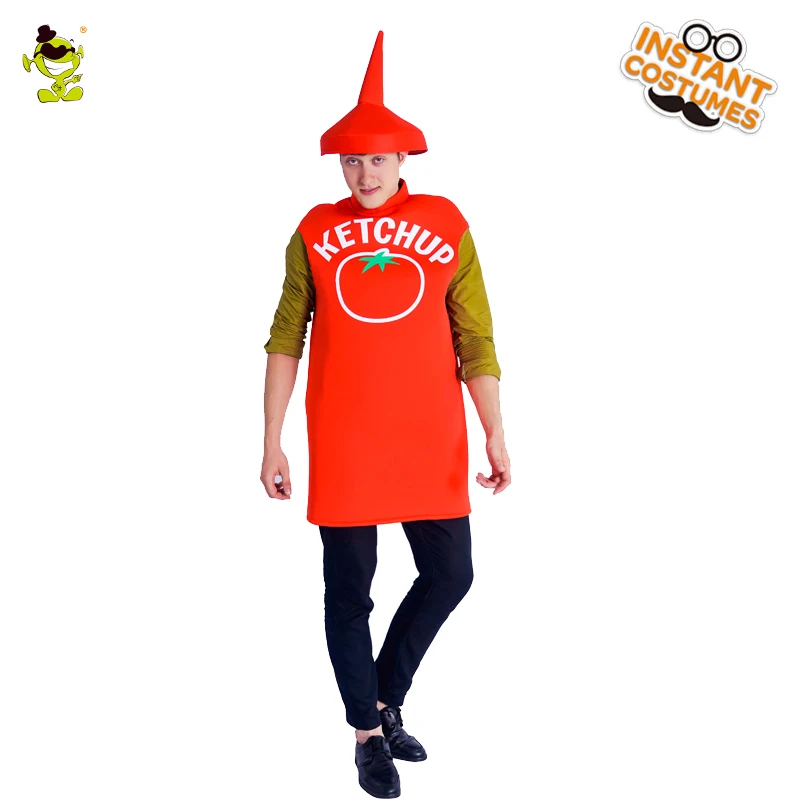 Ketchup Costume Cosplay Red Tomato Jumpsuit Funny Fancy DressParty Ketchup Costumes for Adult Unisex
Ketchup Costume Cosplay Red Tomato Jumpsuit Funny Fancy DressParty Ketchup Costumes for Adult Unisex