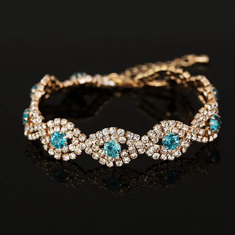Women Horse Eye Crystal Bracelets For Bridal Wedding Full Rhinestones Chain Bracelet
Women Horse Eye Crystal Bracelets For Bridal Wedding Full Rhinestones Chain Bracelet