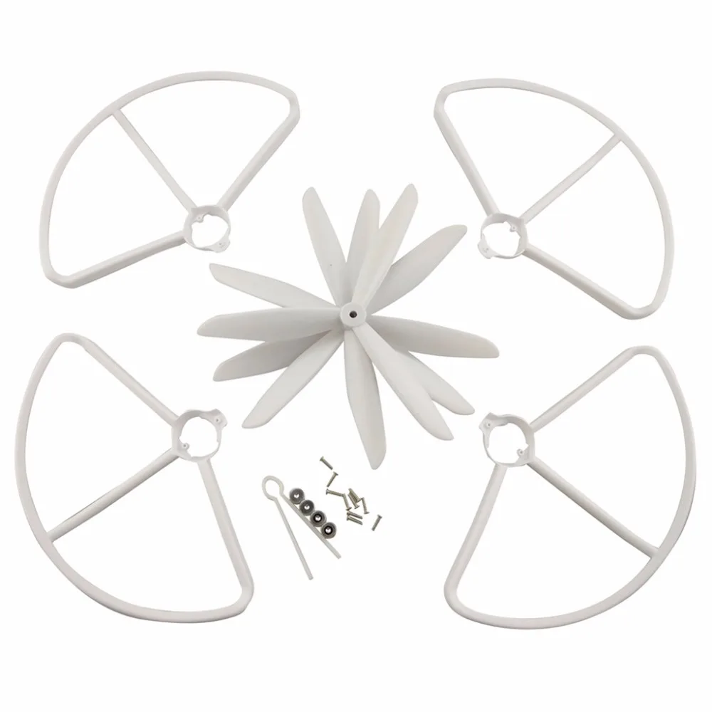 

BLLRC accessories 4PCS protective cover propeller For MJX B2C B2W Bugs 2 D80 F18 F200SE four-axis aircraft spare parts UAV-White