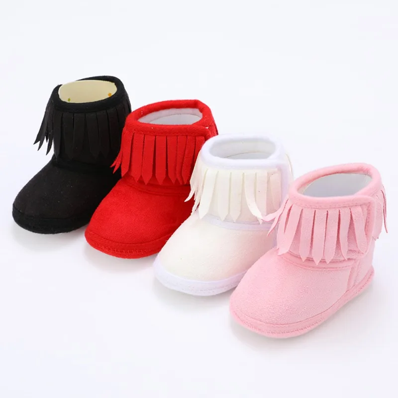 Winter Newborn Baby Fringe Boots Toddler Girl Solid Color Tassel Soft Bottom Cotton Warm Boots 0-18M
Winter Newborn Baby Fringe Boots Toddler Girl Solid Color Tassel Soft Bottom Cotton Warm Boots 0-18M