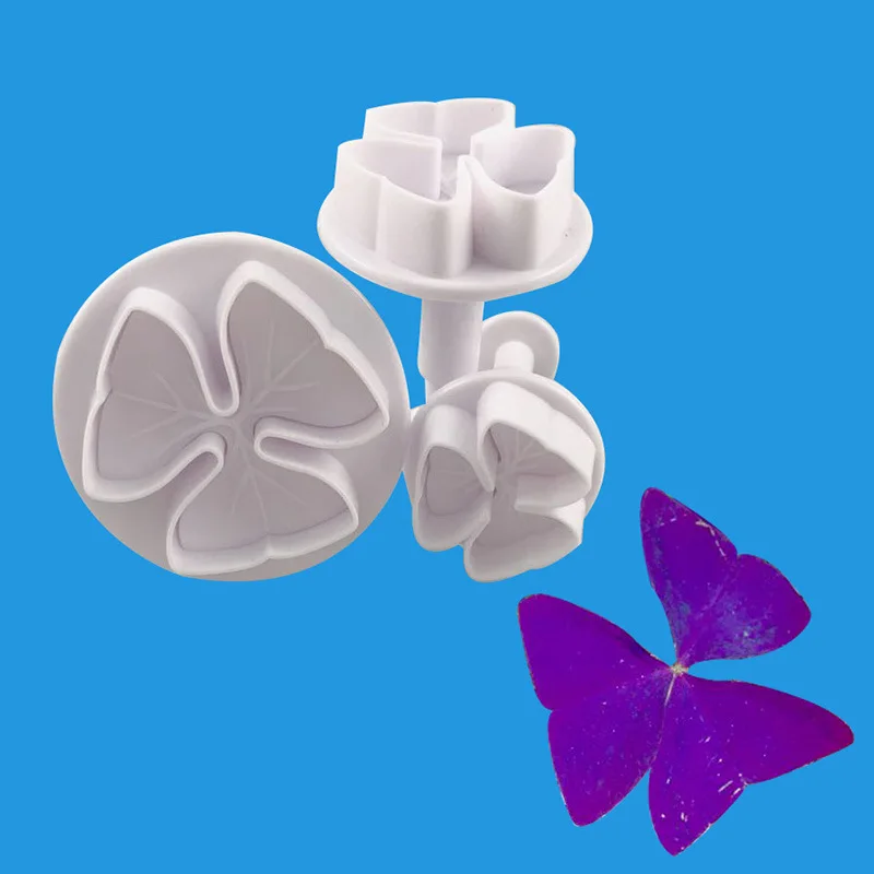 3 pcs/set Four Leaf Clover Flower Shape Plastic Cookie Cutters Pastry Cake Biscuit Mold Pressing Plunger Baking Tools
3 pcs/set Four Leaf Clover Flower Shape Plastic Cookie Cutters Pastry Cake Biscuit Mold Pressing Plunger Baking Tools