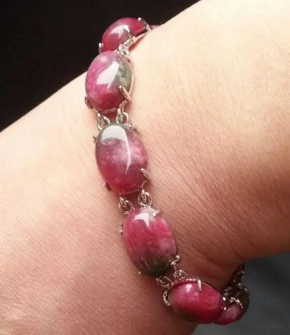 Selling Jewelry>>>Peach Blossom Jades Bracelet Natural jades pink Qinghai Furong jades bracelet Female egg shaped Furong jades
Selling Jewelry>>>Peach Blossom Jades Bracelet Natural jades pink Qinghai Furong jades bracelet Female egg shaped Furong jades