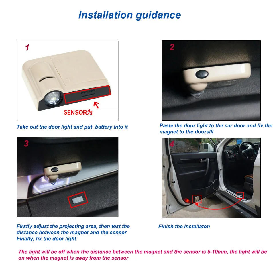ROVFNG 2pcs Universal Car Door LED Lights Wireless Laser Projector Shadow welcome lights Car accessories
ROVFNG 2pcs Universal Car Door LED Lights Wireless Laser Projector Shadow welcome lights Car accessories