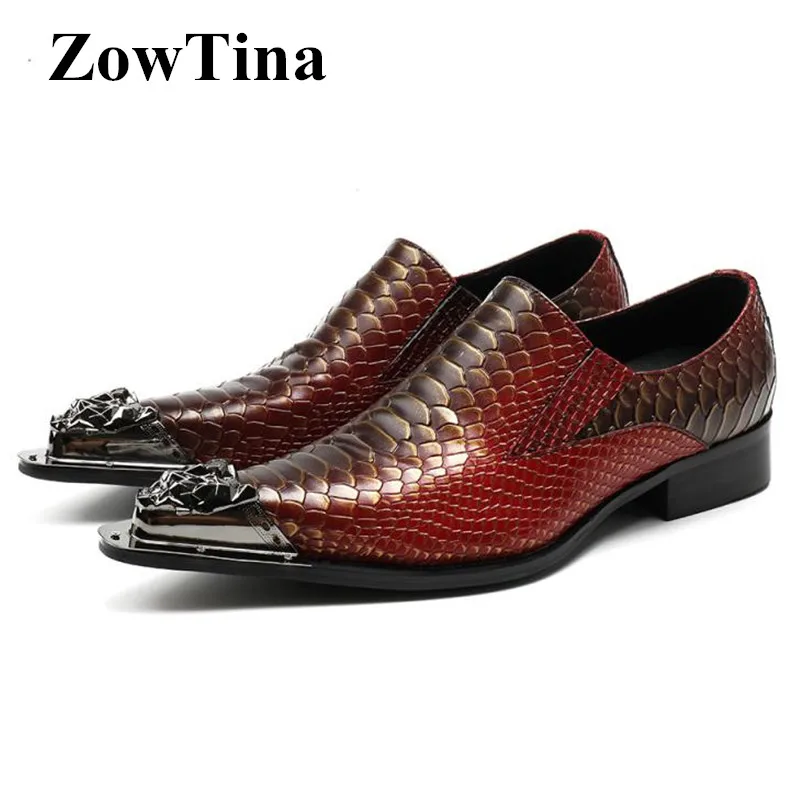 Spike Pointed Toe Men Formal Dress Shoes Brown Genuine Leather Business Flats Creepers Slip On Luxury Brand Zapatillas Hombre
Spike Pointed Toe Men Formal Dress Shoes Brown Genuine Leather Business Flats Creepers Slip On Luxury Brand Zapatillas Hombre