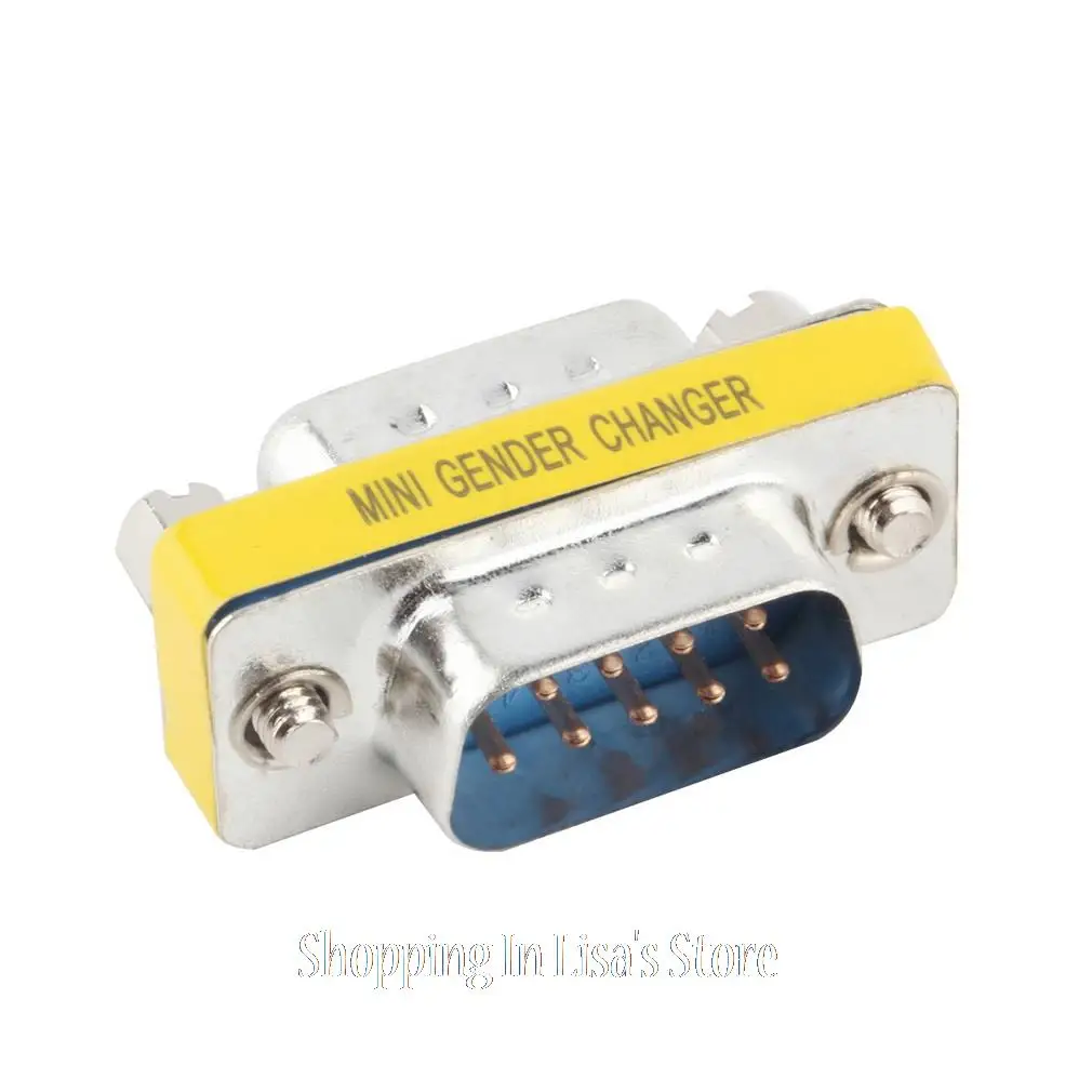 

9 Pin RS-232 DB9 Male to Male Serial Cable Gender Changer Coupler Adapter a DB9 female port to a DB9 male port