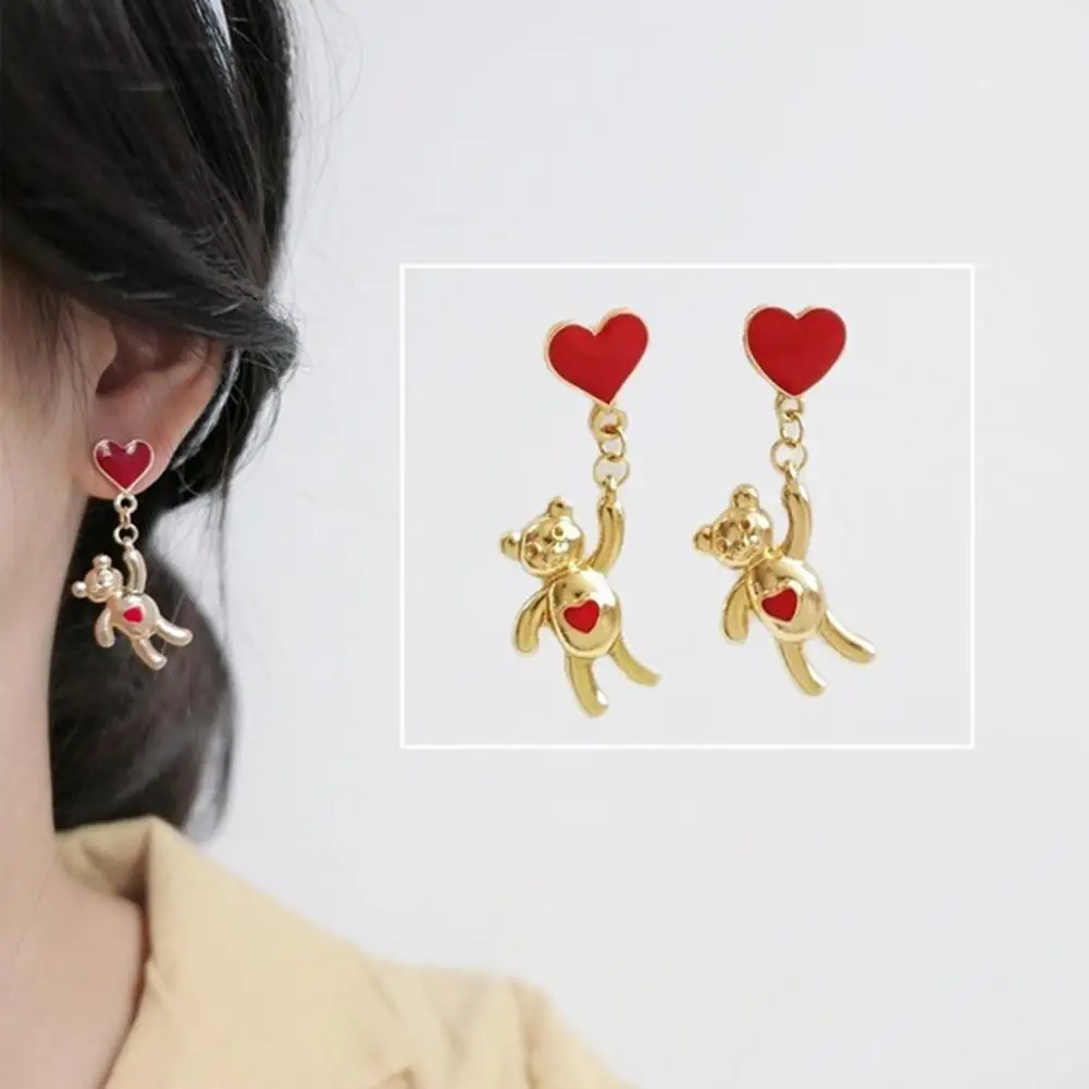 Sweet Women Asymmetric Hot Air Balloon Heart Bear Dangle Stud Earrings Jewelry New
Sweet Women Asymmetric Hot Air Balloon Heart Bear Dangle Stud Earrings Jewelry New