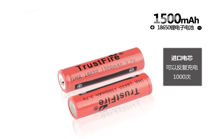 TrustFire IMR 18650 3 7 в 1500 мАч перезаряжаемая батарея литий-ионные батареи светодиодный