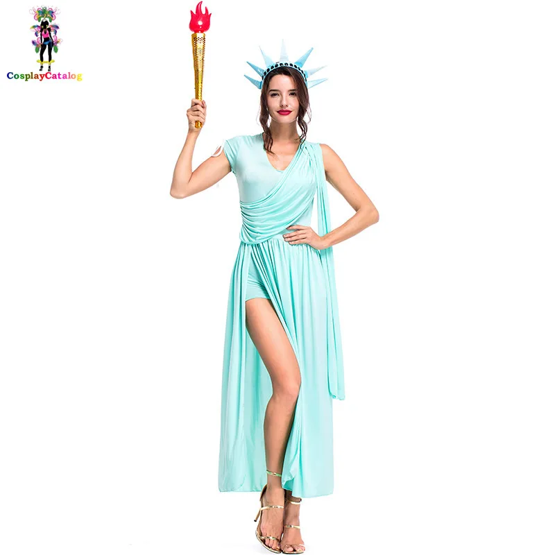 United States Statue of Liberty Woman Halloween Costume American Angel Dresses Masquerade Uniforms Size M/L/XL
United States Statue of Liberty Woman Halloween Costume American Angel Dresses Masquerade Uniforms Size M/L/XL