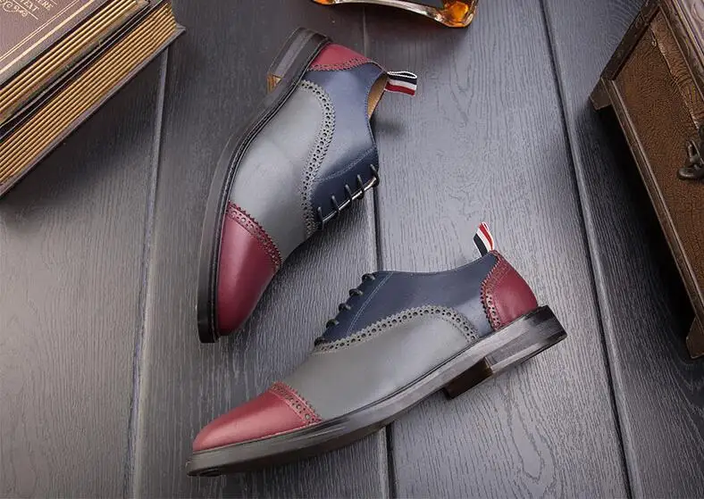 Dress shoes genuine leather handmade lace up summer breathable single shoes mix colour patchwork derby flats casual moccasins
Dress shoes genuine leather handmade lace up summer breathable single shoes mix colour patchwork derby flats casual moccasins