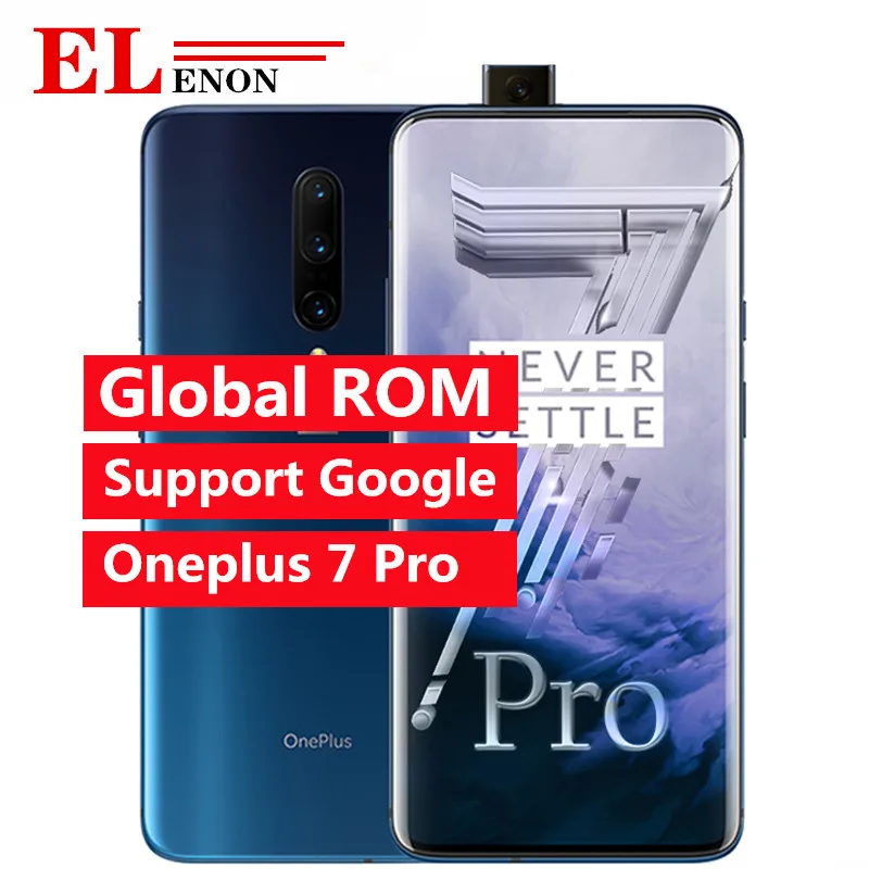 Глобальная прошивка Oneplus 7 Pro 8GB 256GB мобильный телефон 6 67 "90 GHz 2K Snapdragon 855 48MP камера