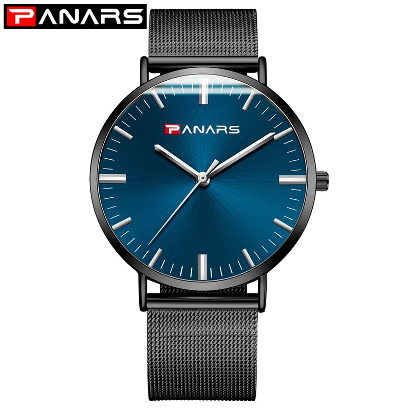 PANARS Mens Watches Top Brand Luxury Fashion Watch Men Watches Men Mesh Strap WristWatch Male Stainless Steel Minimalist Watch
PANARS Mens Watches Top Brand Luxury Fashion Watch Men Watches Men Mesh Strap WristWatch Male Stainless Steel Minimalist Watch