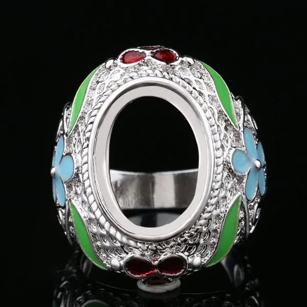 12*16mm DIY Rhodium Plated Vintage Ring Beautiful Flower Enamel Fashion Ring Blank
12*16mm DIY Rhodium Plated Vintage Ring Beautiful Flower Enamel Fashion Ring Blank