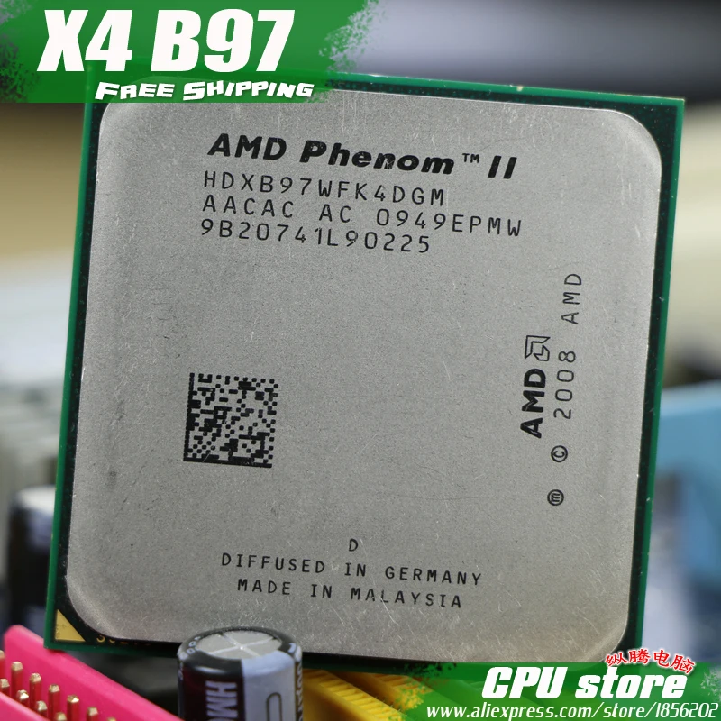 Процессор AMD Phenom II X4 B97 четырехъядерный (3 2 ГГц/6 МБ/95 Вт/2000 ГГц) разъем am3 am2 +