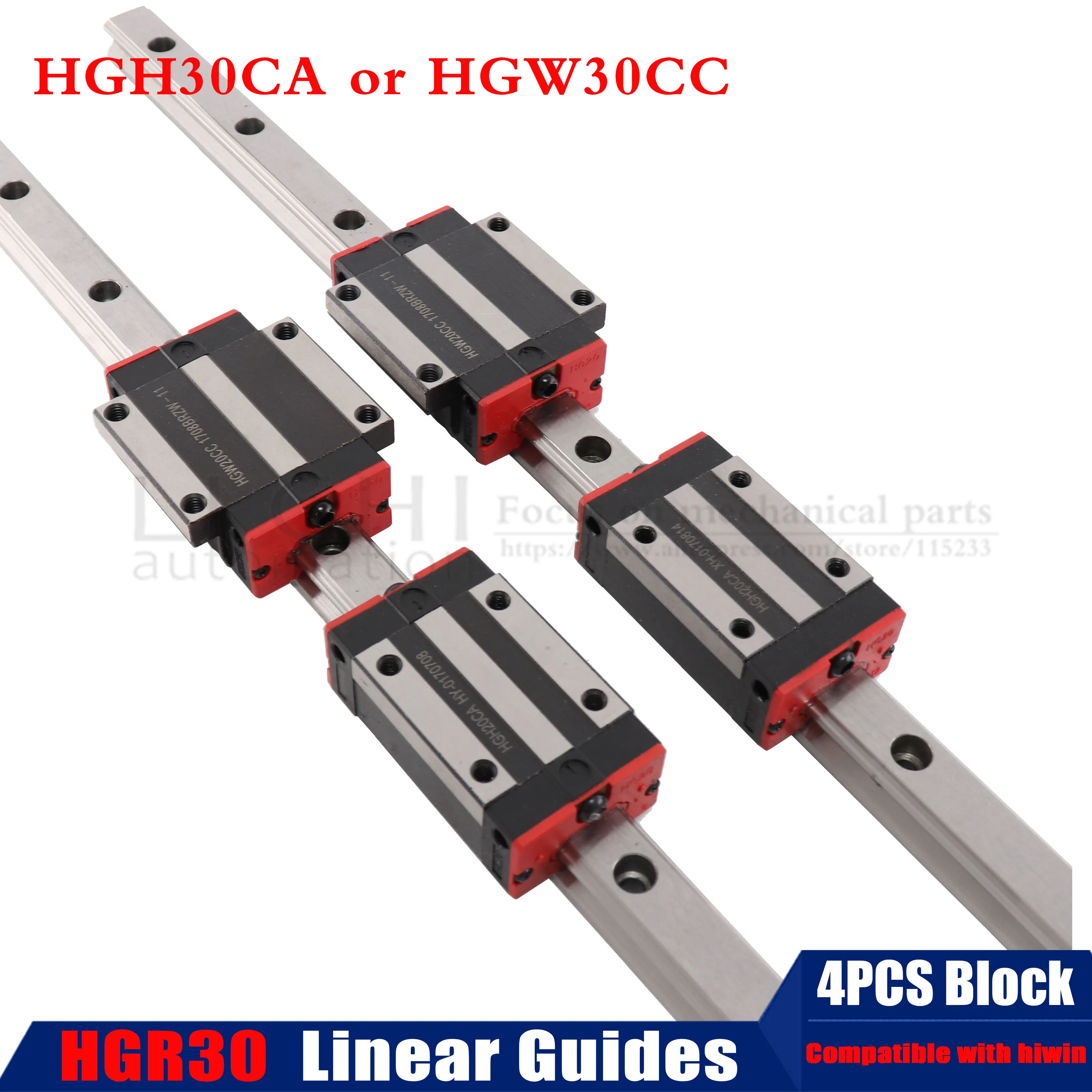 2pc HGH30 linear guide rail any length 1000-1200MM+ 4pc linear block carriage HGH30CA flang HGW30CC CNC parts
2pc HGH30 linear guide rail any length 1000-1200MM+ 4pc linear block carriage HGH30CA flang HGW30CC CNC parts