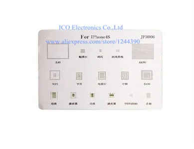 Трафарет для iPhone 4S BGA трафарет ЦП emmc power прямого нагрева JP3006 | Электронные